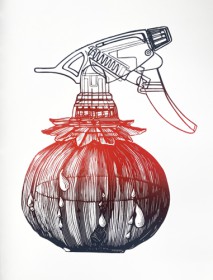 Insprühration | Linolschnitt | 2024 | 40x60cm