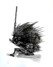 Caesurion | Linolschnitt/-stich | 2016 | 78x70cm